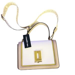 Karl Lagerfeld White and Gold Women's Bag